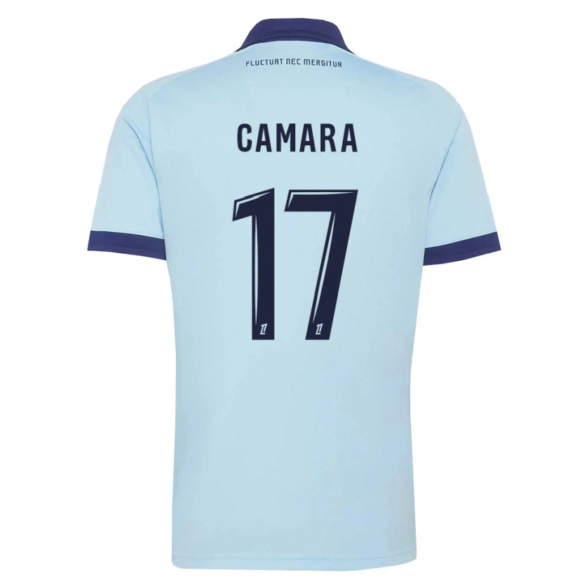 Danxen Uomo Maglia Adama Camara #17 Blu Fiordaliso Nero Kit Gara Away 2026/27 Maglietta