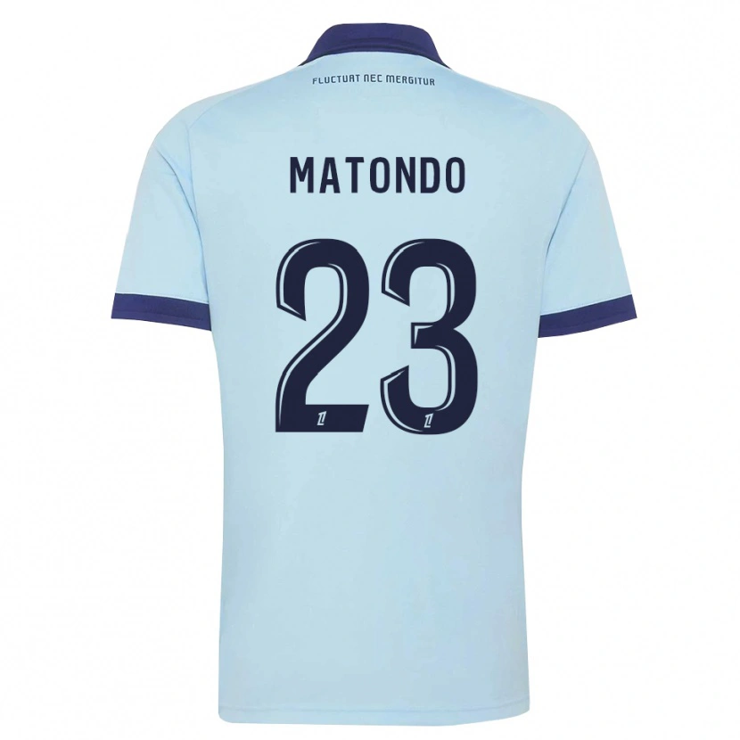Danxen Uomo Maglia Rudy Matondo #23 Blu Fiordaliso Nero Kit Gara Away 2026/27 Maglietta