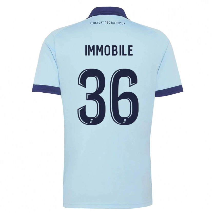 Danxen Uomo Maglia Ciro Immobile #36 Blu Fiordaliso Nero Kit Gara Away 2026/27 Maglietta
