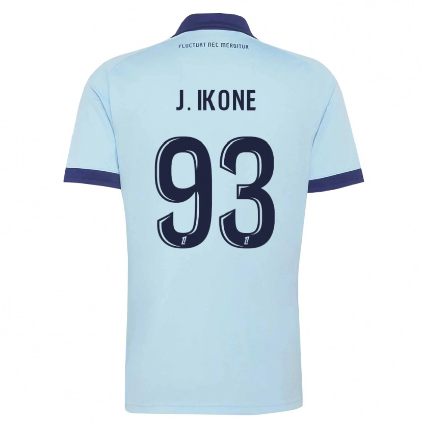 Danxen Uomo Maglia Jonathan Ikoné #93 Blu Fiordaliso Nero Kit Gara Away 2026/27 Maglietta