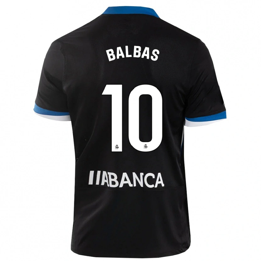 Danxen Uomo Maglia Nicolás Balbas #10 Nero Blu Bianco Kit Gara Away 2026/27 Maglietta