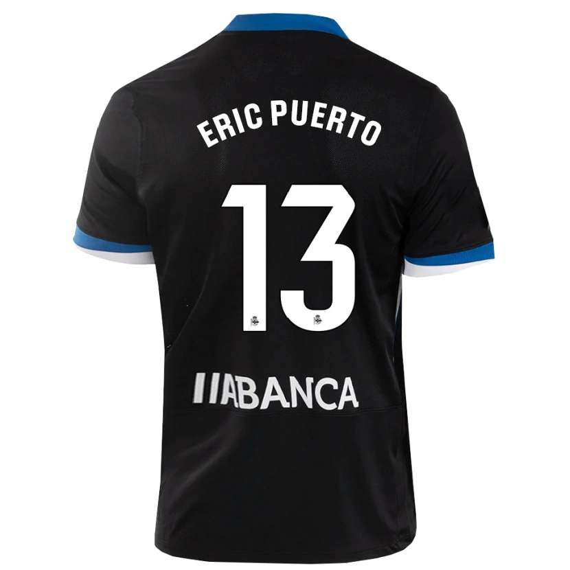 Danxen Uomo Maglia Eric Puerto #13 Nero Blu Bianco Kit Gara Away 2026/27 Maglietta