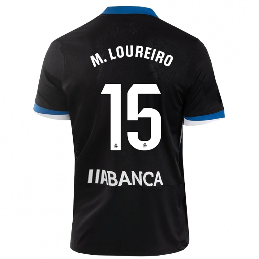 Danxen Uomo Maglia Miguel Loureiro #15 Nero Blu Bianco Kit Gara Away 2026/27 Maglietta