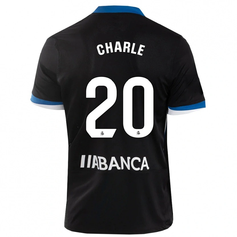 Danxen Uomo Maglia Marta Charle #20 Nero Blu Bianco Kit Gara Away 2026/27 Maglietta