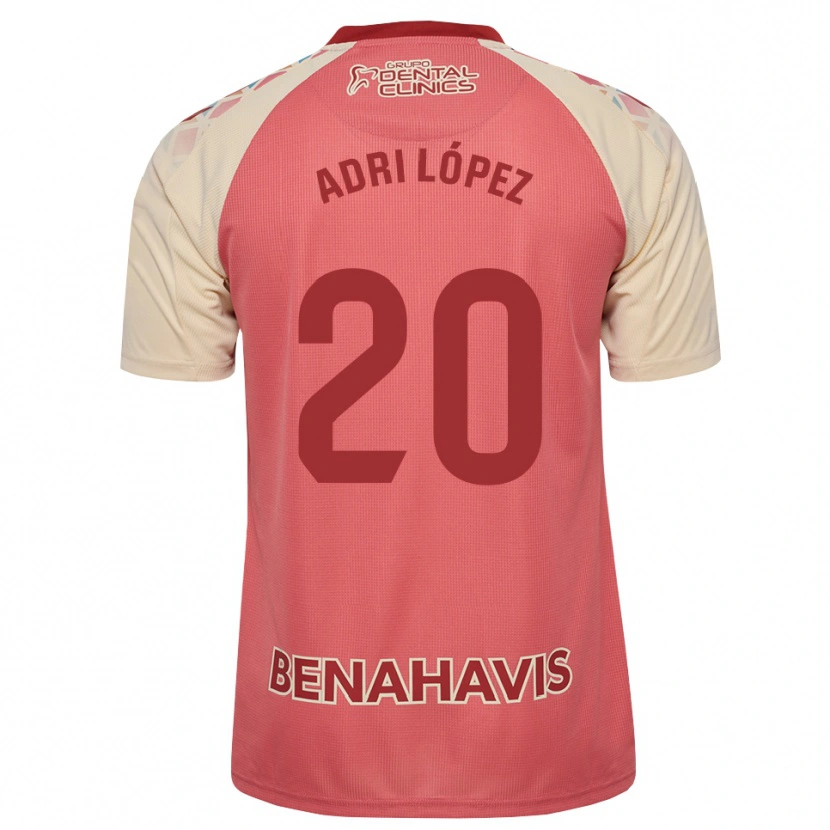 Danxen Uomo Maglia Adri López #20 Rosa Chiaro Rosso Blu Kit Gara Away 2026/27 Maglietta