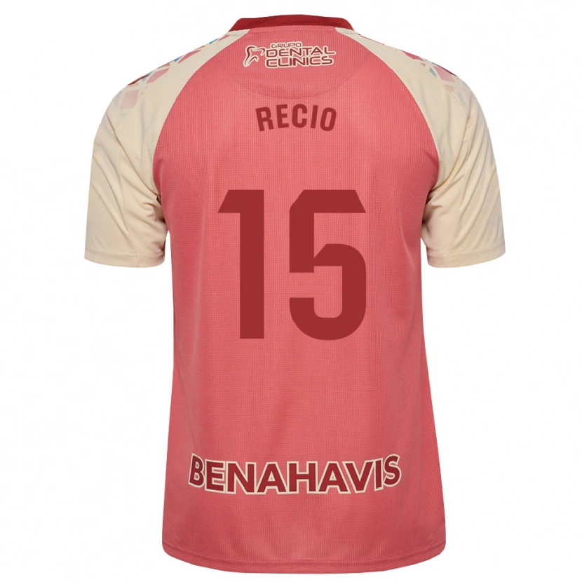 Danxen Uomo Maglia Ángel Recio #15 Rosa Chiaro Rosso Blu Kit Gara Away 2026/27 Maglietta
