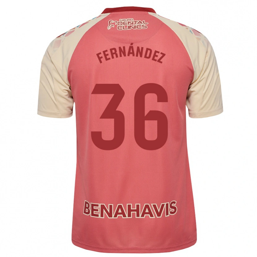 Danxen Uomo Maglia Basti Fernández #36 Rosa Chiaro Rosso Blu Kit Gara Away 2026/27 Maglietta