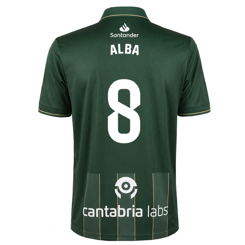 Danxen Uomo Maglia Alba Luzuriaga Albelda #8 Grigio Ardesia Scuro Bianco Kit Gara Away 2026/27 Maglietta