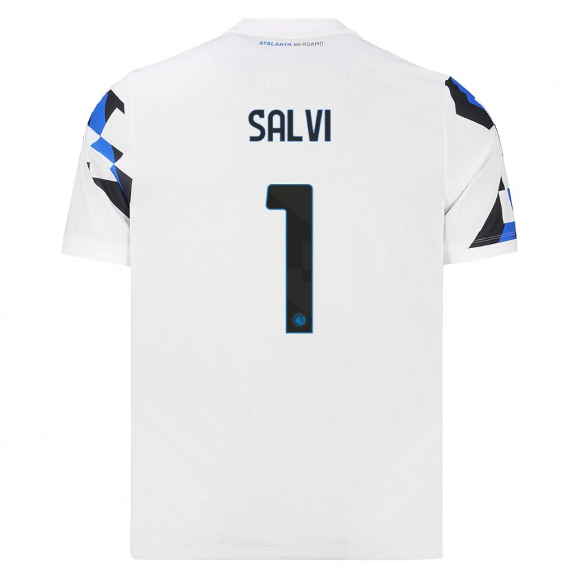Danxen Uomo Maglia Margherita Salvi #1 Bianco Rosso Blu Kit Gara Away 2026/27 Maglietta