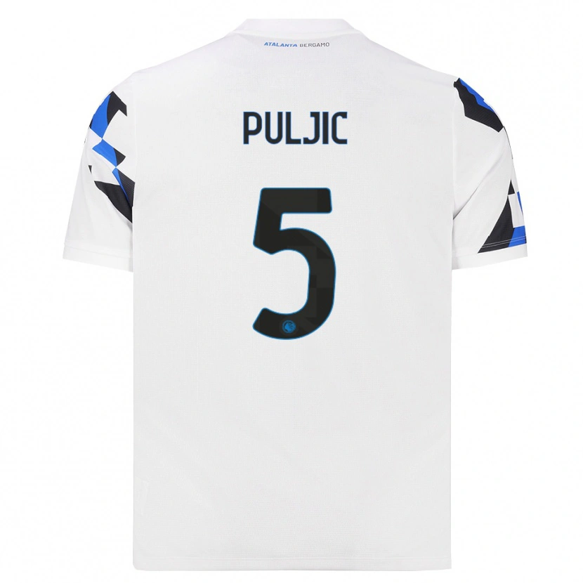 Danxen Uomo Maglia Ljubo Puljic #5 Bianco Rosso Blu Kit Gara Away 2026/27 Maglietta