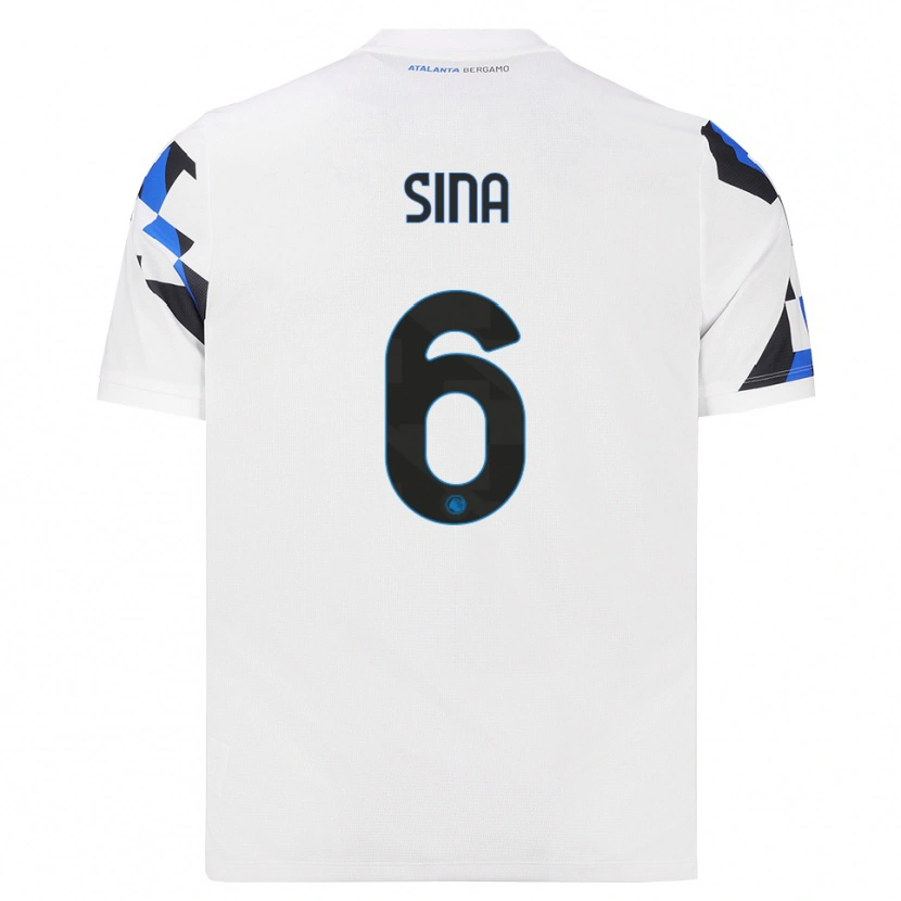 Danxen Uomo Maglia Sebastian Sina #6 Bianco Rosso Blu Kit Gara Away 2026/27 Maglietta