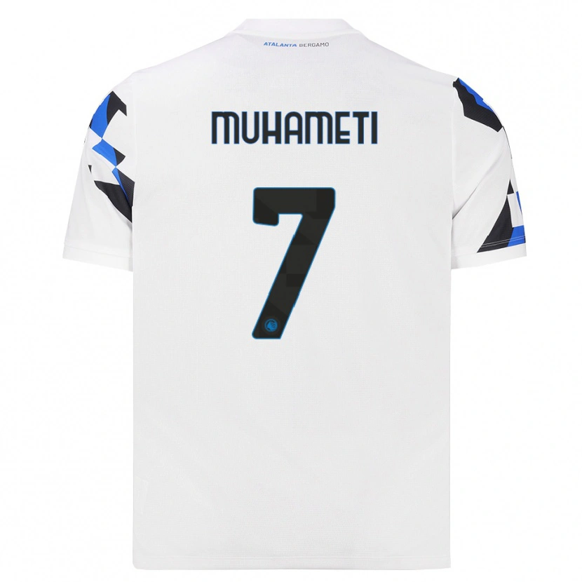 Danxen Uomo Maglia Endri Muhameti #7 Bianco Rosso Blu Kit Gara Away 2026/27 Maglietta