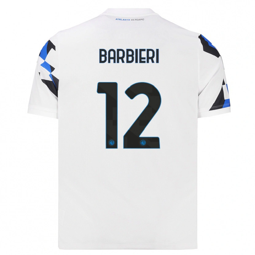 Danxen Uomo Maglia Alessandro Barbieri #12 Bianco Rosso Blu Kit Gara Away 2026/27 Maglietta