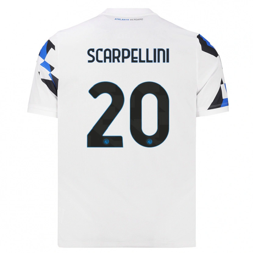 Danxen Uomo Maglia Andrea Scarpellini #20 Bianco Rosso Blu Kit Gara Away 2026/27 Maglietta