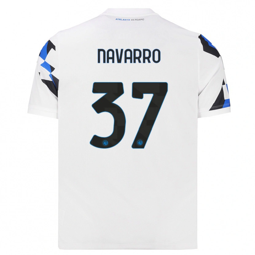 Danxen Uomo Maglia Albert Navarro #37 Bianco Rosso Blu Kit Gara Away 2026/27 Maglietta