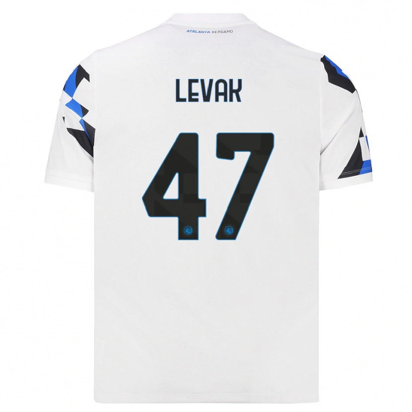 Danxen Uomo Maglia Sergej Levak #47 Bianco Rosso Blu Kit Gara Away 2026/27 Maglietta