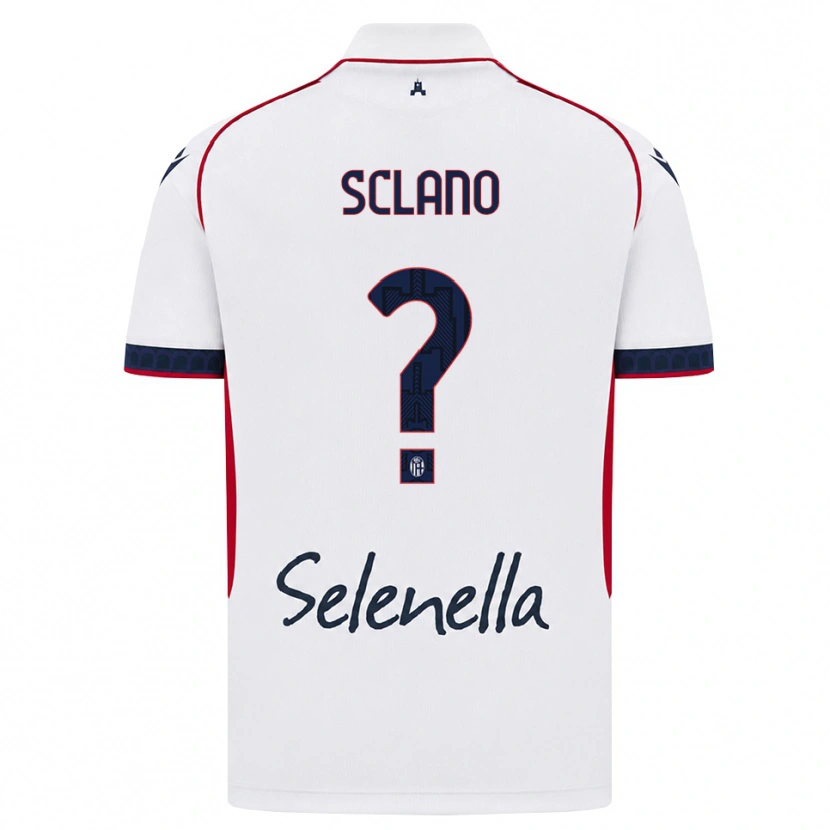 Danxen Uomo Maglia Saymon Sclano #0 Bianco Rosso Blu Reale Kit Gara Away 2026/27 Maglietta