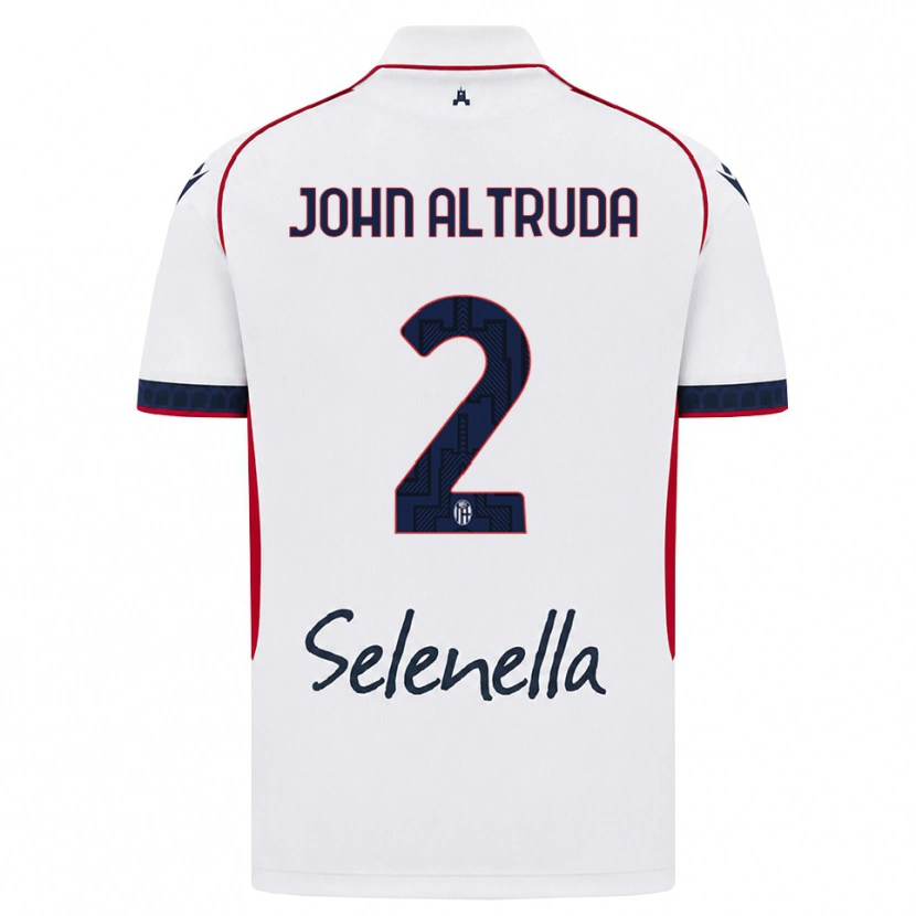 Danxen Uomo Maglia Alessandro John Altruda #2 Bianco Rosso Blu Reale Kit Gara Away 2026/27 Maglietta