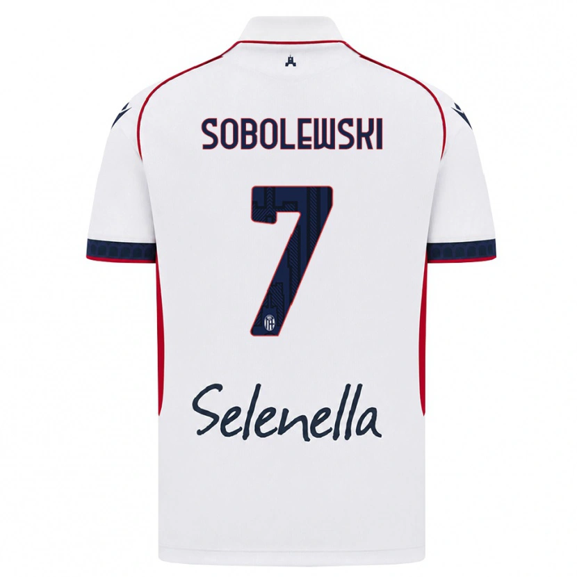 Danxen Uomo Maglia Konrad Sobolewski #7 Bianco Rosso Blu Reale Kit Gara Away 2026/27 Maglietta