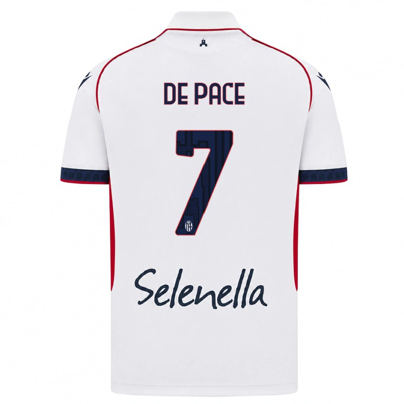 Danxen Uomo Maglia Piervincenzo De Pace #7 Bianco Rosso Blu Reale Kit Gara Away 2026/27 Maglietta