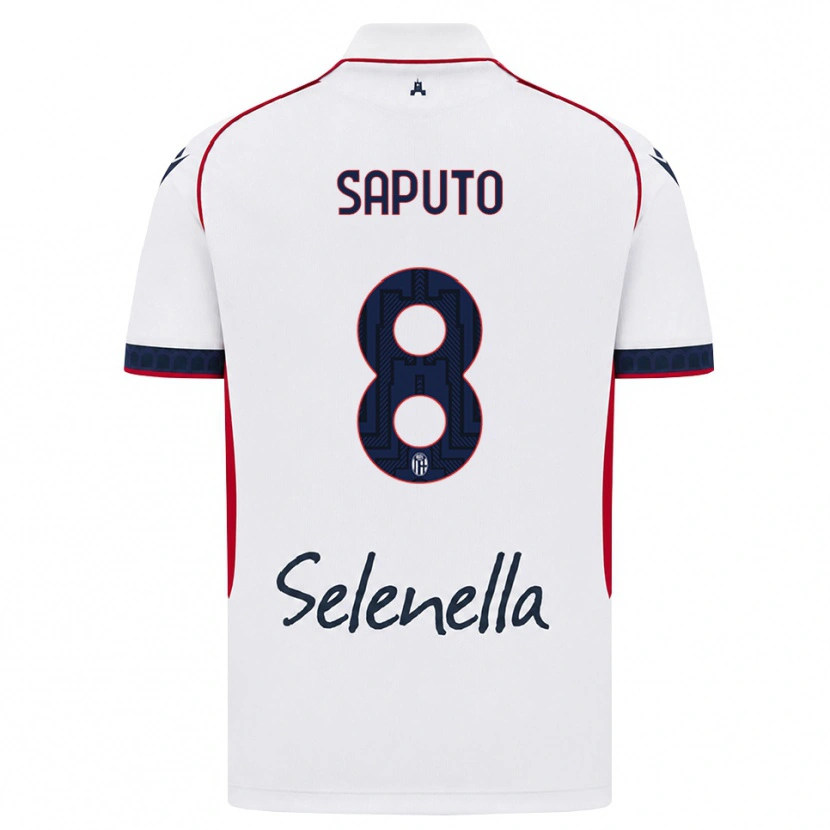 Danxen Uomo Maglia Jesse Saputo #8 Bianco Rosso Blu Reale Kit Gara Away 2026/27 Maglietta