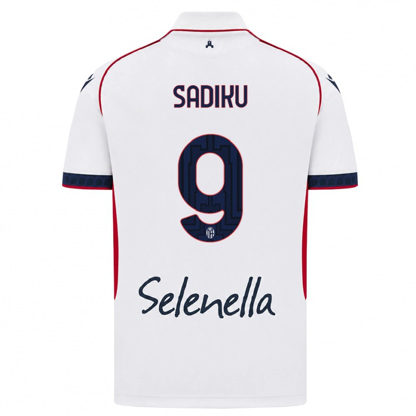 Danxen Uomo Maglia Bamir Sadiku #9 Bianco Rosso Blu Reale Kit Gara Away 2026/27 Maglietta