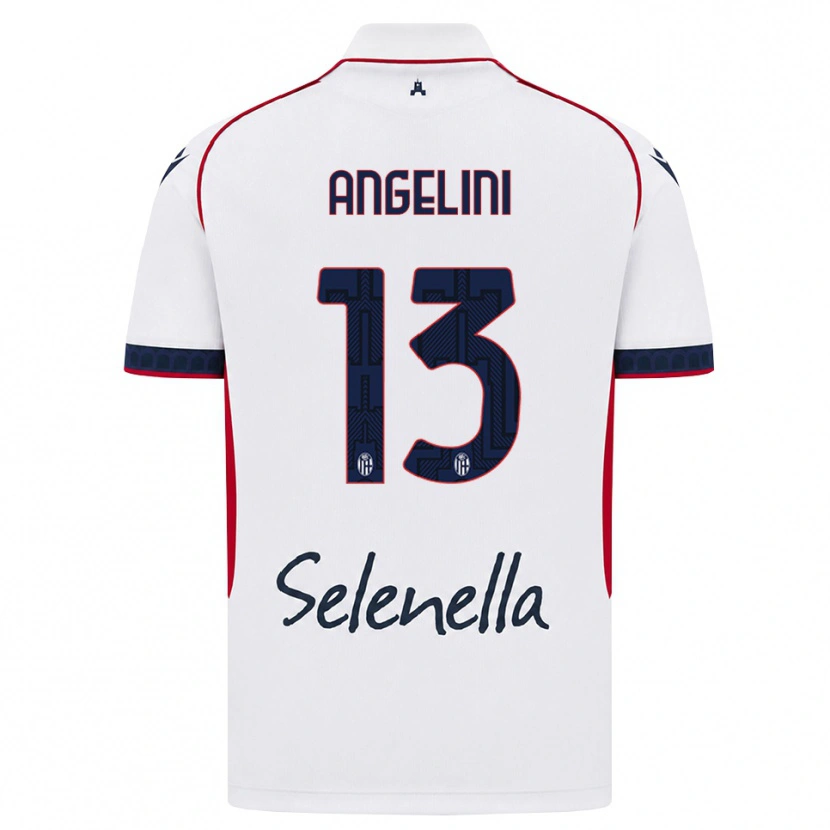 Danxen Uomo Maglia Riccardo Angelini #13 Bianco Rosso Blu Reale Kit Gara Away 2026/27 Maglietta