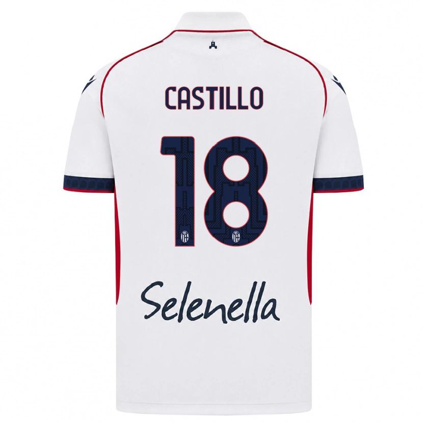 Danxen Uomo Maglia Tomas Castillo #18 Bianco Rosso Blu Reale Kit Gara Away 2026/27 Maglietta