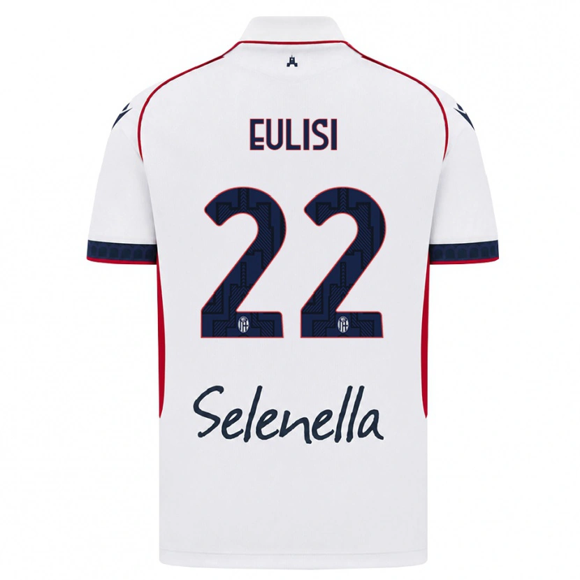 Danxen Uomo Maglia Gabriele Eulisi #22 Bianco Rosso Blu Reale Kit Gara Away 2026/27 Maglietta
