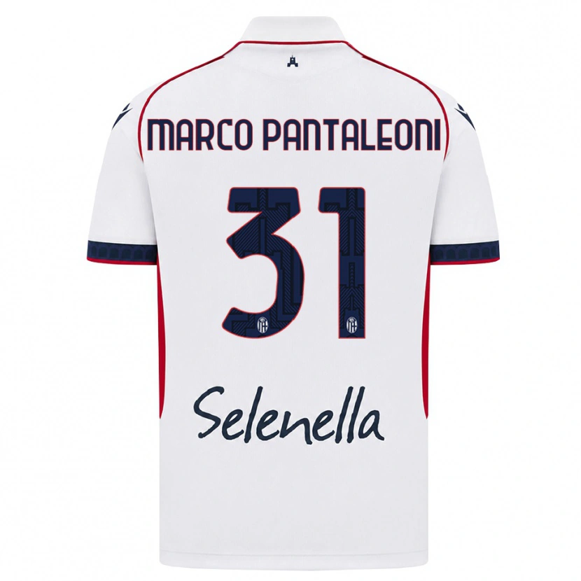 Danxen Uomo Maglia Gian Marco Pantaleoni #31 Bianco Rosso Blu Reale Kit Gara Away 2026/27 Maglietta