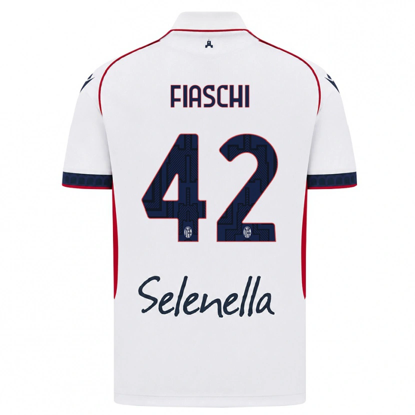 Danxen Uomo Maglia Marco Fiaschi #42 Bianco Rosso Blu Reale Kit Gara Away 2026/27 Maglietta