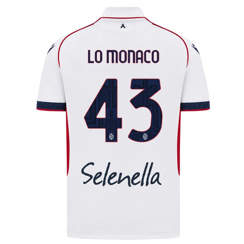 Danxen Uomo Maglia Luca Lo Monaco #43 Bianco Rosso Blu Reale Kit Gara Away 2026/27 Maglietta