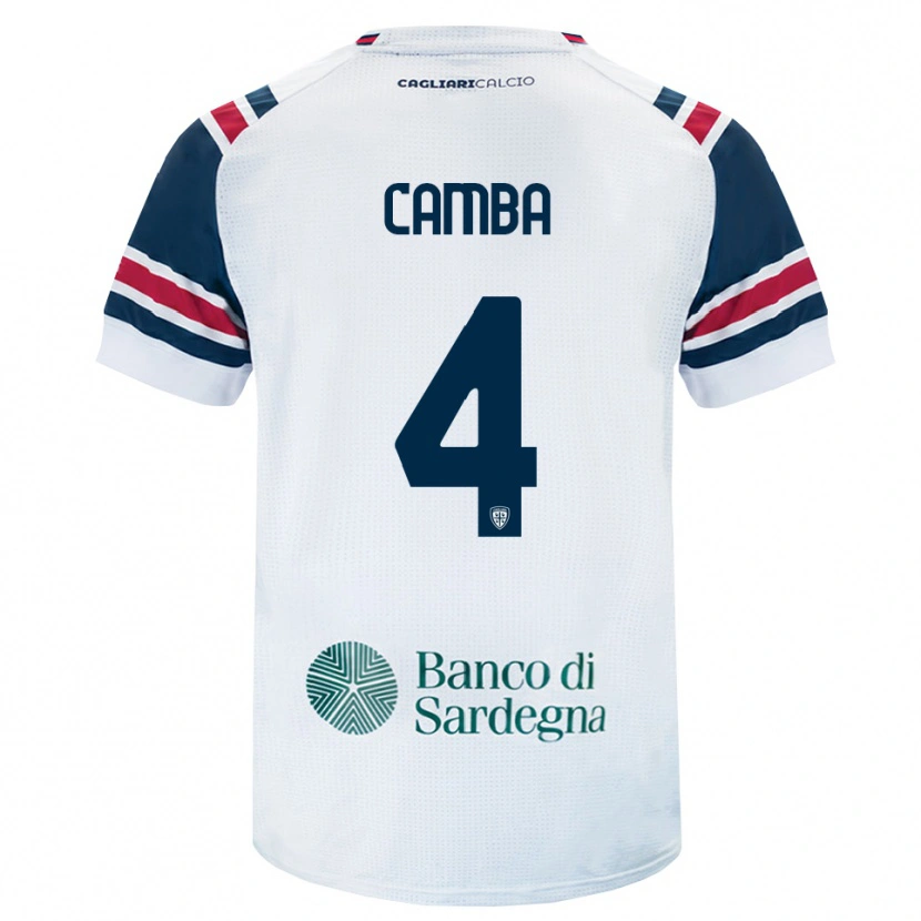 Danxen Uomo Maglia Daniele Camba #4 Bianco Rosso Verde Kit Gara Away 2026/27 Maglietta