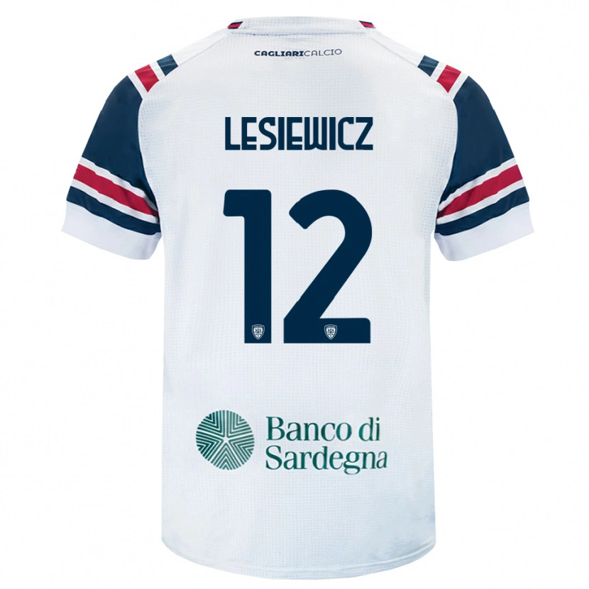 Danxen Uomo Maglia Mateusz Lesiewicz #12 Bianco Rosso Verde Kit Gara Away 2026/27 Maglietta