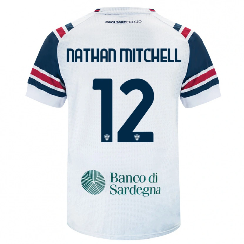 Danxen Uomo Maglia Anton Nathan Mitchell #12 Bianco Rosso Verde Kit Gara Away 2026/27 Maglietta