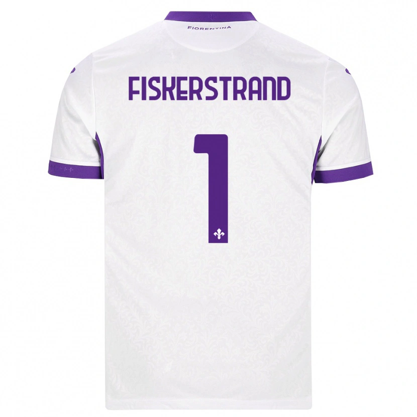 Danxen Uomo Maglia Cecilie Fiskerstrand #1 Bianco Viola Kit Gara Away 2026/27 Maglietta