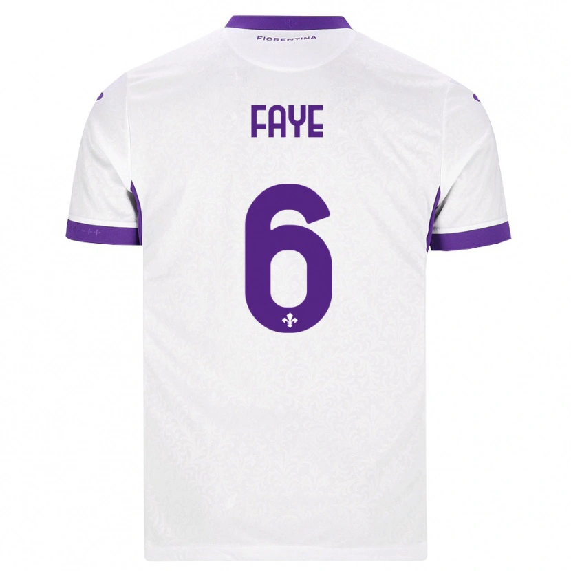 Danxen Uomo Maglia Moussa Faye #6 Bianco Viola Kit Gara Away 2026/27 Maglietta
