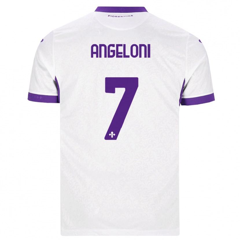 Danxen Uomo Maglia Alberto Angeloni #7 Bianco Viola Kit Gara Away 2026/27 Maglietta