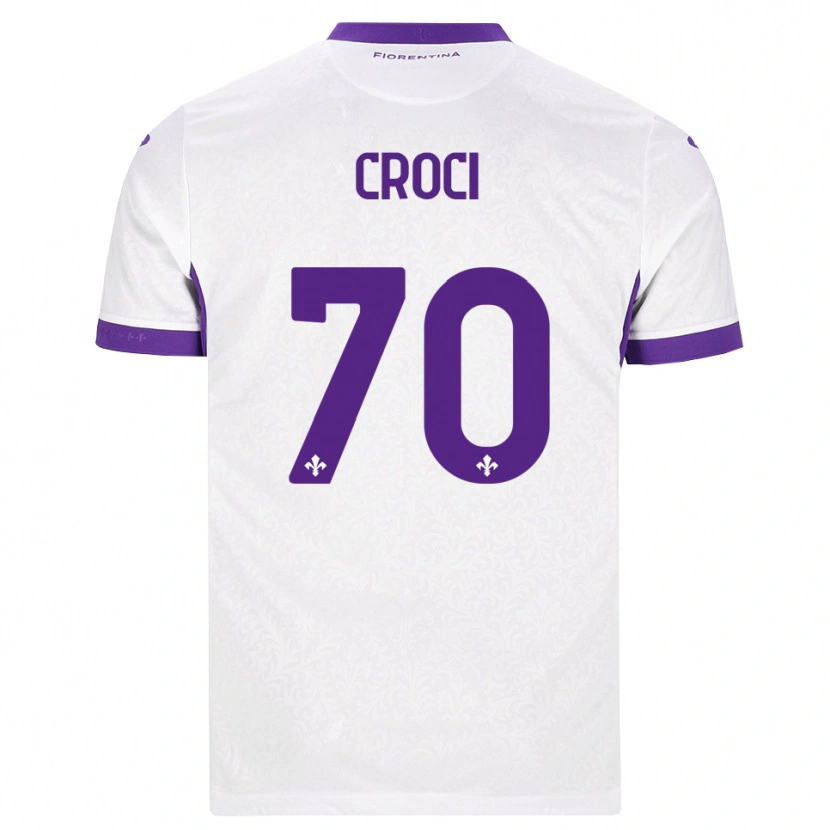 Danxen Uomo Maglia Federico Croci #70 Bianco Viola Kit Gara Away 2026/27 Maglietta