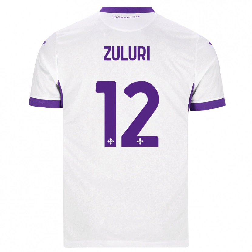 Danxen Uomo Maglia Athena Zuluri #12 Bianco Viola Kit Gara Away 2026/27 Maglietta