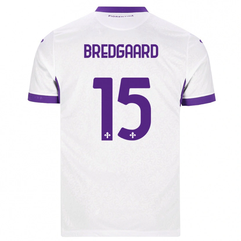 Danxen Uomo Maglia Sofie Bredgaard #15 Bianco Viola Kit Gara Away 2026/27 Maglietta