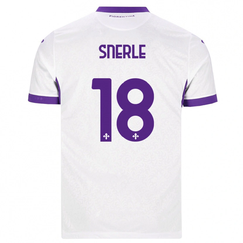 Danxen Uomo Maglia Emma Strøm Snerle #18 Bianco Viola Kit Gara Away 2026/27 Maglietta