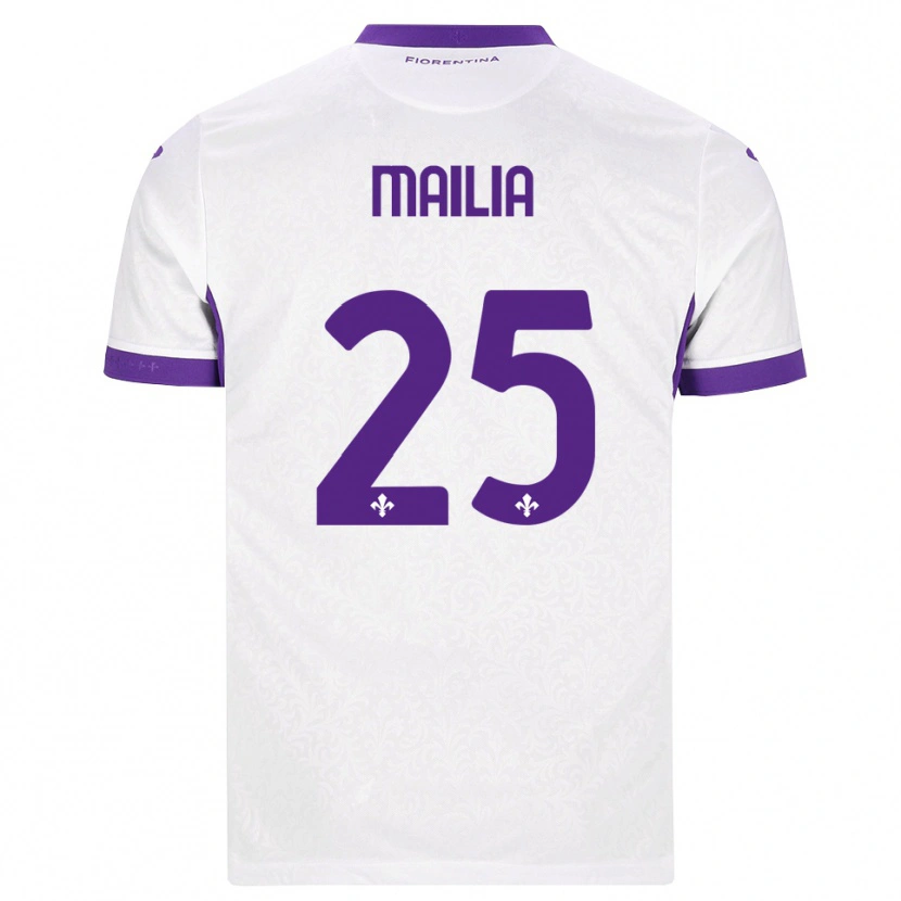 Danxen Uomo Maglia Siria Mailia #25 Bianco Viola Kit Gara Away 2026/27 Maglietta