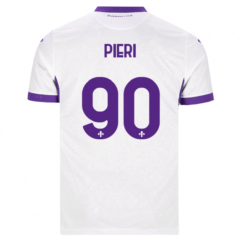 Danxen Uomo Maglia Arianna Pieri #90 Bianco Viola Kit Gara Away 2026/27 Maglietta