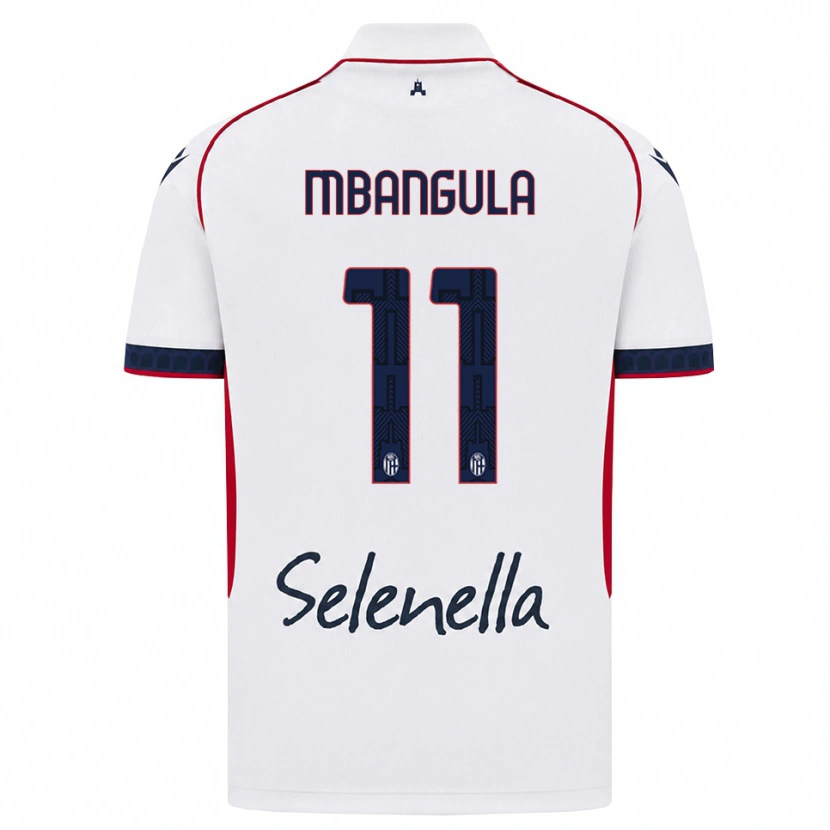 Danxen Uomo Maglia Samuel Mbangula #11 Bianco Rosso Blu Reale Kit Gara Away 2026/27 Maglietta