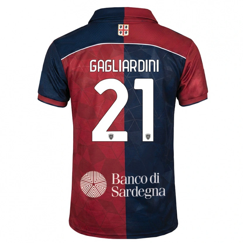 Danxen Uomo Maglia Roberto Gagliardini #21 Borgogna Blu Reale Kit Gara Home 2026/27 Maglietta