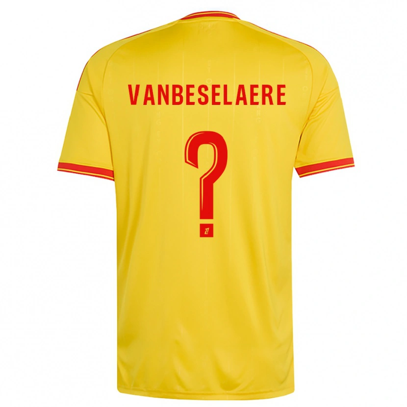 Danxen Donna Maglia Emmanuel Vanbeselaere #0 Oro Arancio Rosso Kit Gara Home 2026/27 Maglietta
