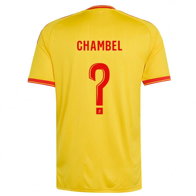 Danxen Donna Maglia Djibril Chambel #0 Oro Arancio Rosso Kit Gara Home 2026/27 Maglietta
