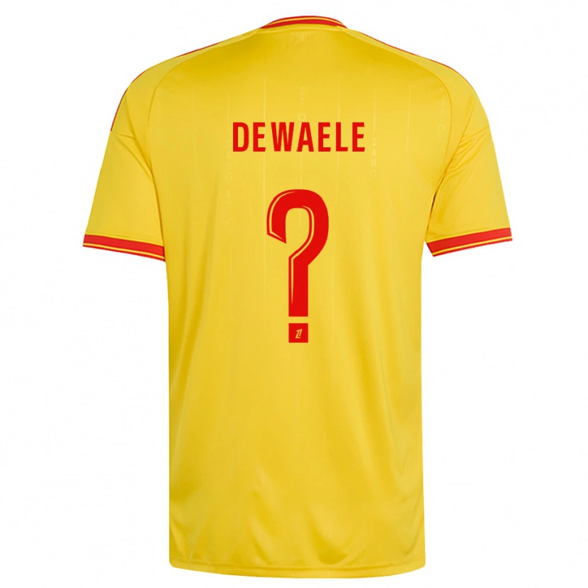 Danxen Donna Maglia Florian Dewaele #0 Oro Arancio Rosso Kit Gara Home 2026/27 Maglietta