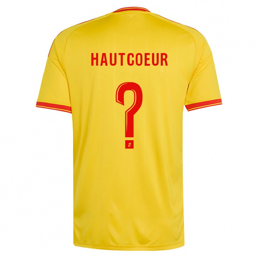Danxen Donna Maglia Agathe Hautcoeur #0 Oro Arancio Rosso Kit Gara Home 2026/27 Maglietta